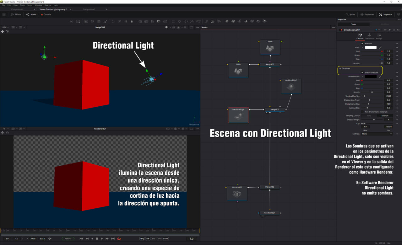 Luces en Fusion  - Directional Light