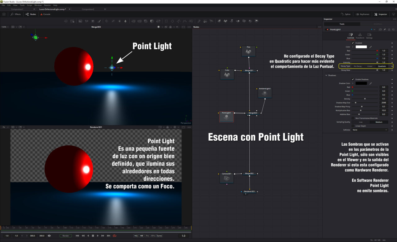 Luces en Fusion  - Point Light